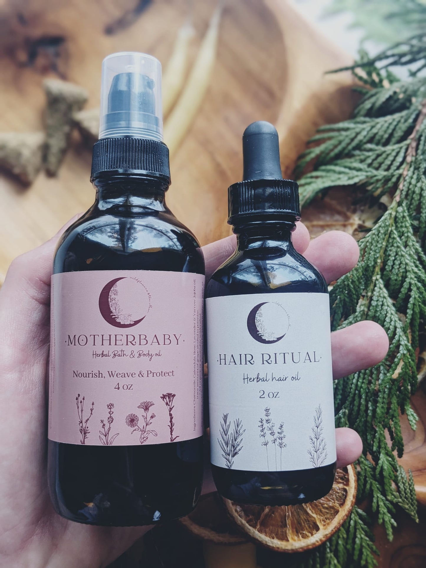 MotherBaby herbal bath & body oil - 4oz