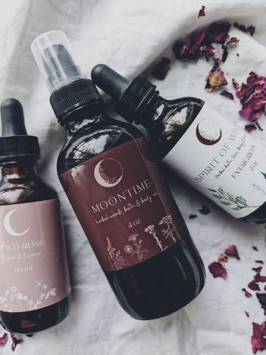 Moontime- herbal womb, bath & body oil 4oz