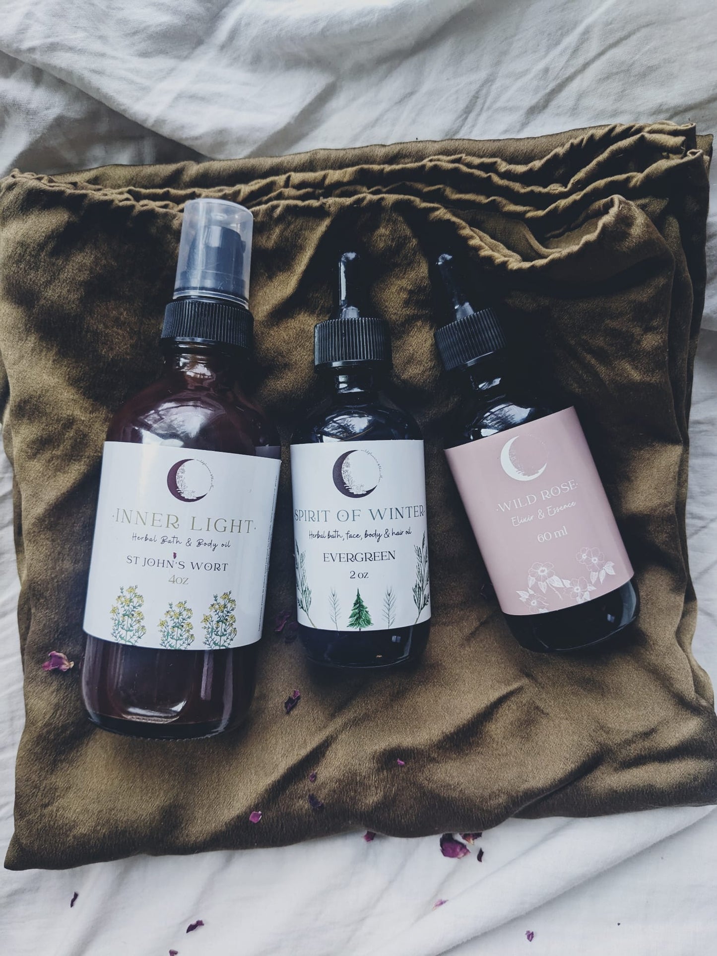 "Spirit of Winter" Evergreen herbal hair, face & bath oil - 2 oz