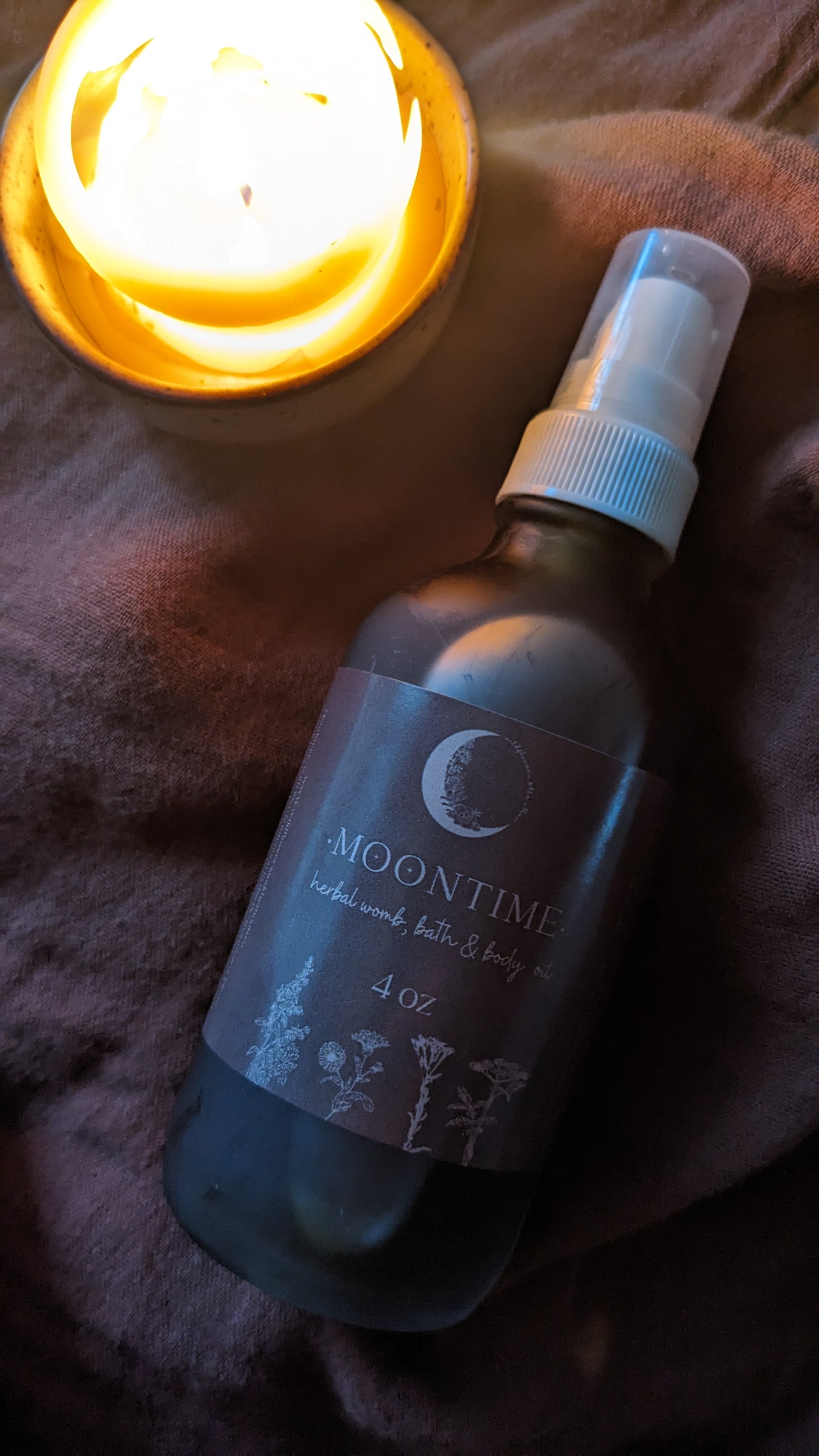 Moontime- herbal womb, bath & body oil 4oz