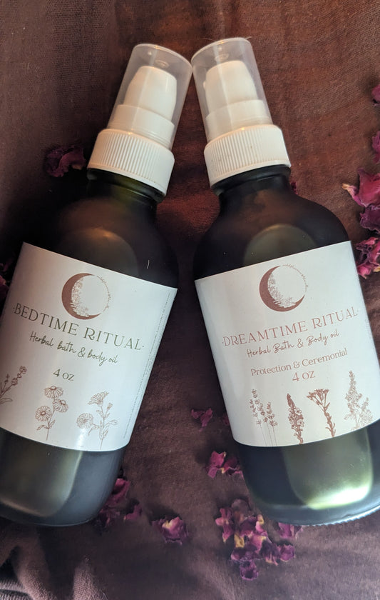 Dreamtime Ritual- Ceremonial & Protection, herbal Bath & Body oil 4oz