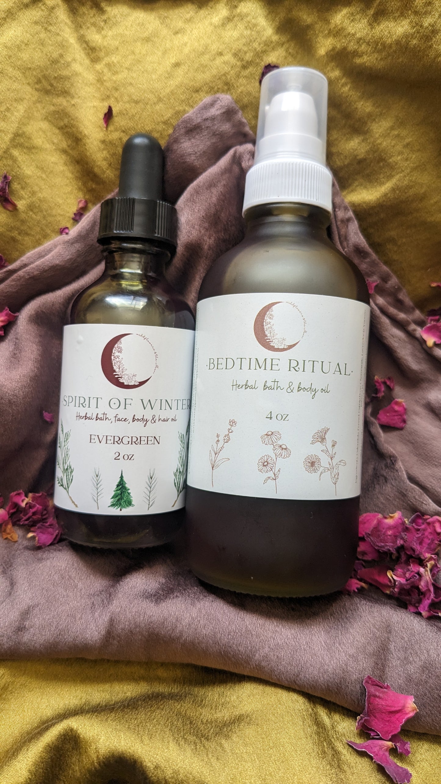 "Spirit of Winter" Evergreen herbal hair, face & bath oil - 2 oz