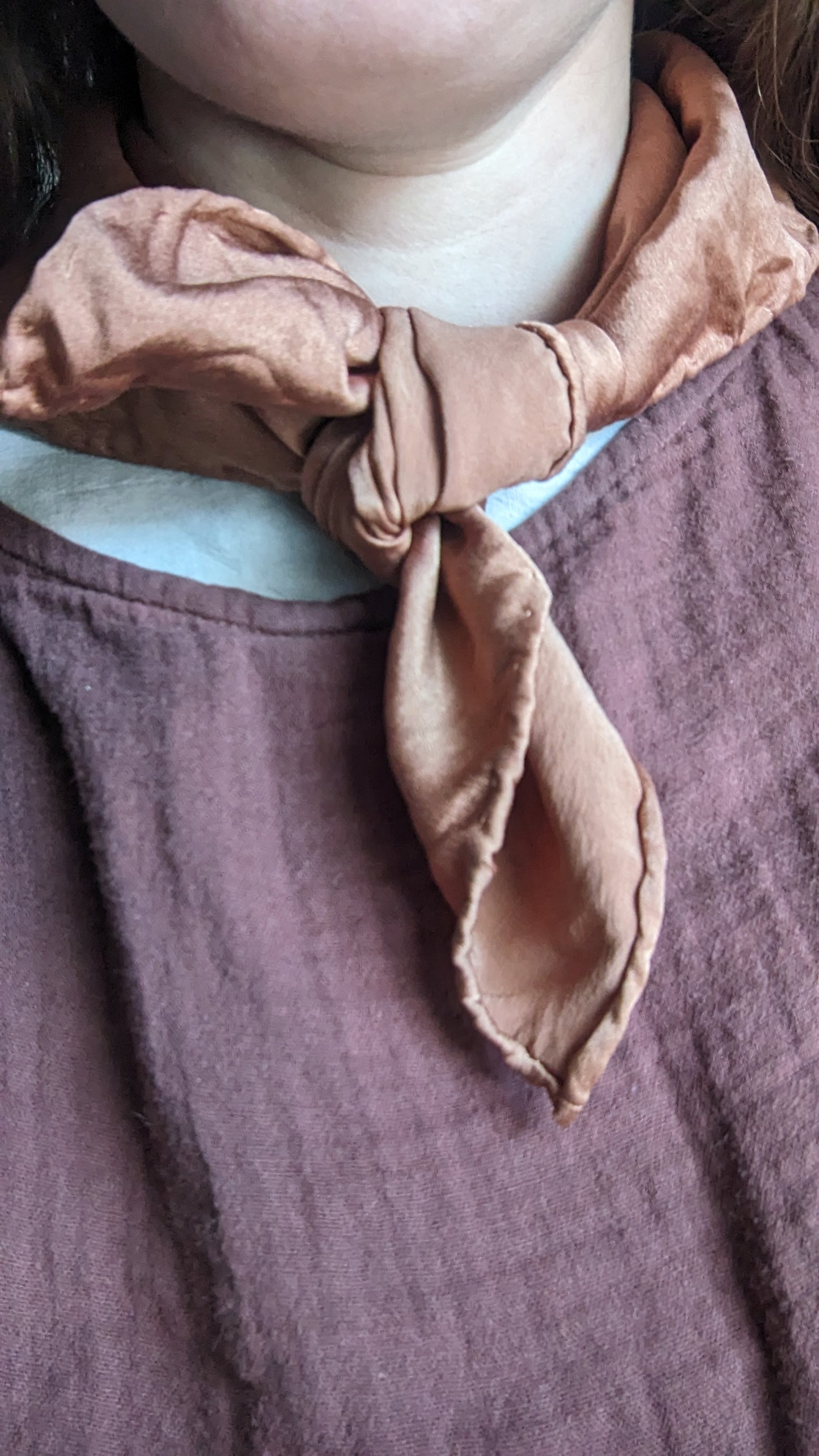 Copper 22"x 22" Charmeuse scarf