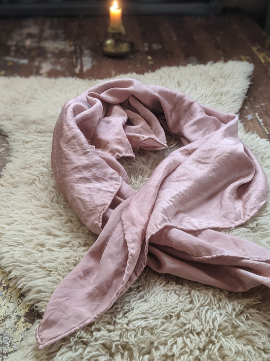 35" x 35" Charmeuse silk scarf